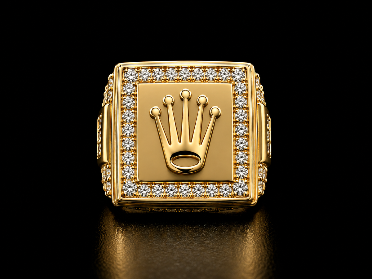 14K DIAMOND CROWN RING