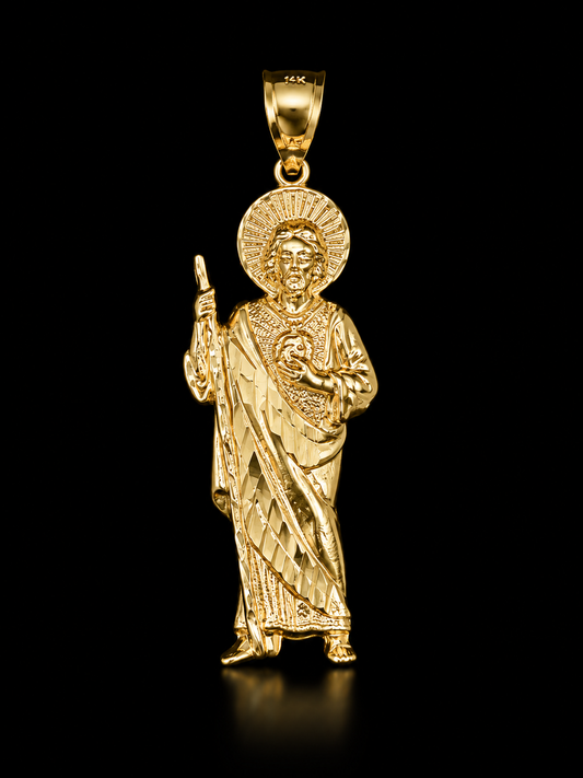 14K GOLD "SAN JUDAS TADEO" PENDANT